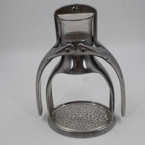 All-Clad Manual Espresso Maker Silver Stainless Steel Lever Action Coffee Press